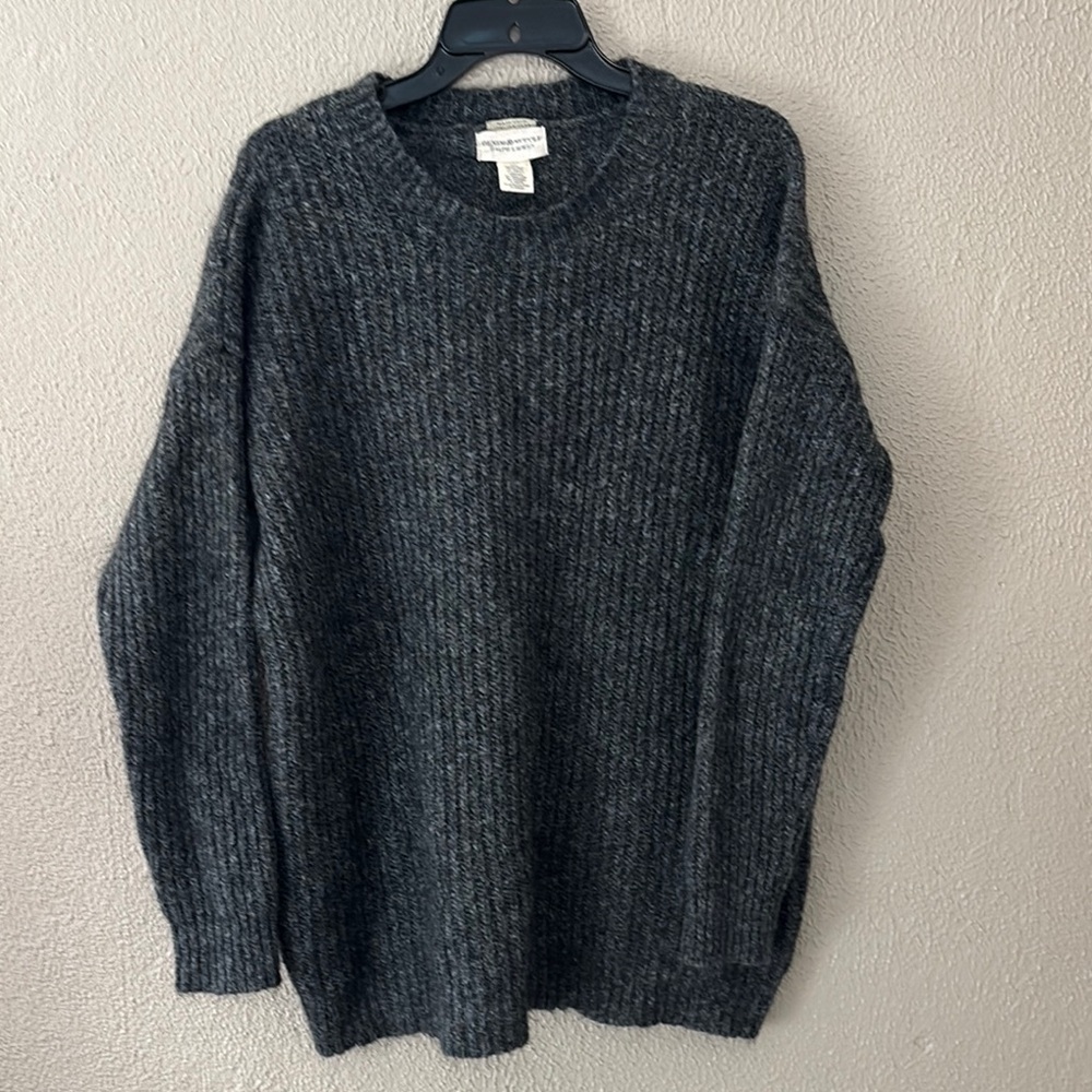 Women Denim & Supply Ralph Lauren Sweater Gray Italian Alpaca Mohair Wool Medium
